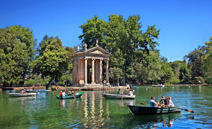 Borghese Gardens in Rome